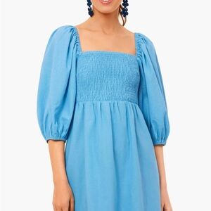 Tuckernuck- Beaufort Blue Annie Smocked Dress